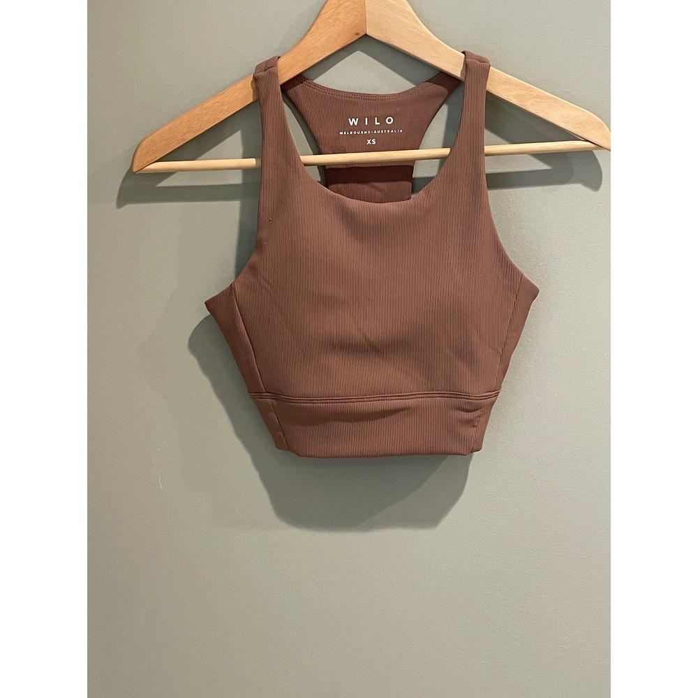 WILO Melbourne Australia‎ Sports Bra Ribbed Racerback Tank Top XS Workout